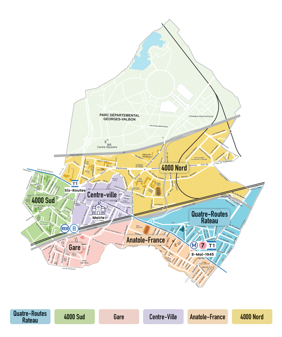 Carte quartiers